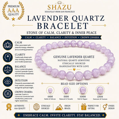 Lavender Quartz Bracelet — Soft Quiet