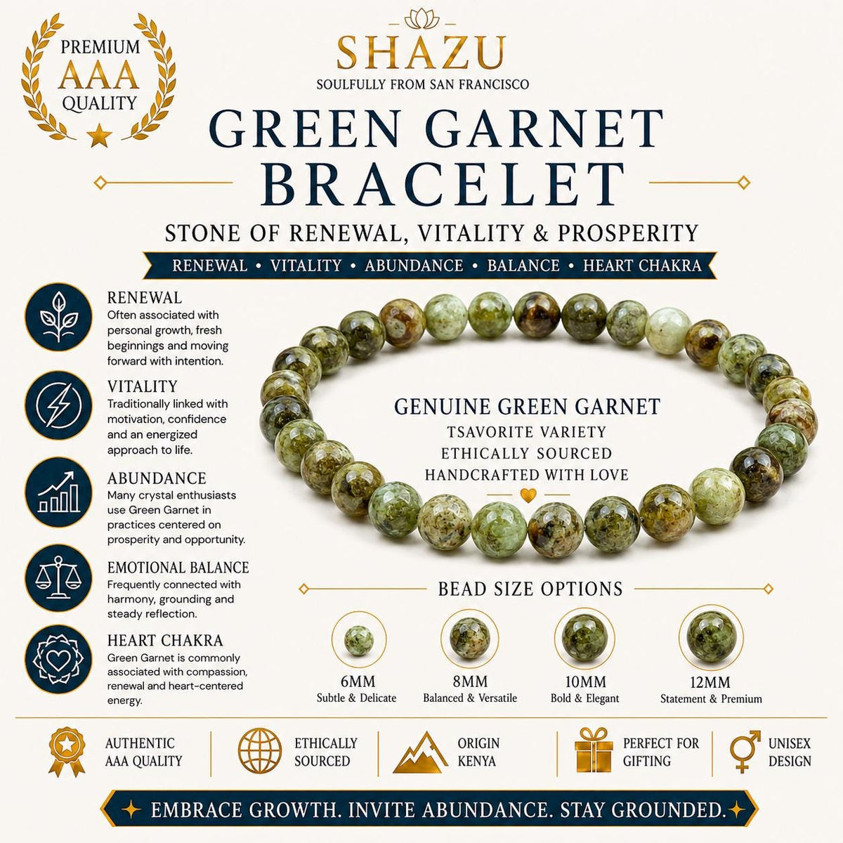 Tsavorite Garnet Bracelet — Green Fire