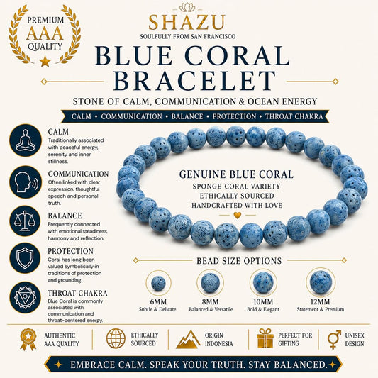 Blue Coral Bracelet — Ocean Calm