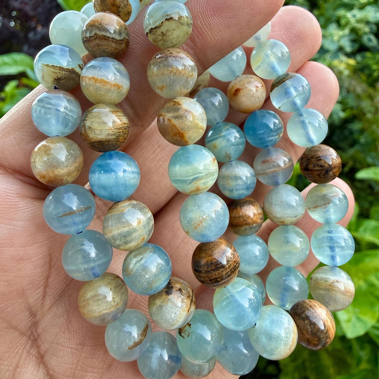 Aquatine Calcite Bracelet — Sea Quiet