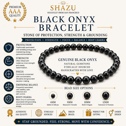 Black Onyx Bracelet — Grounded Calm