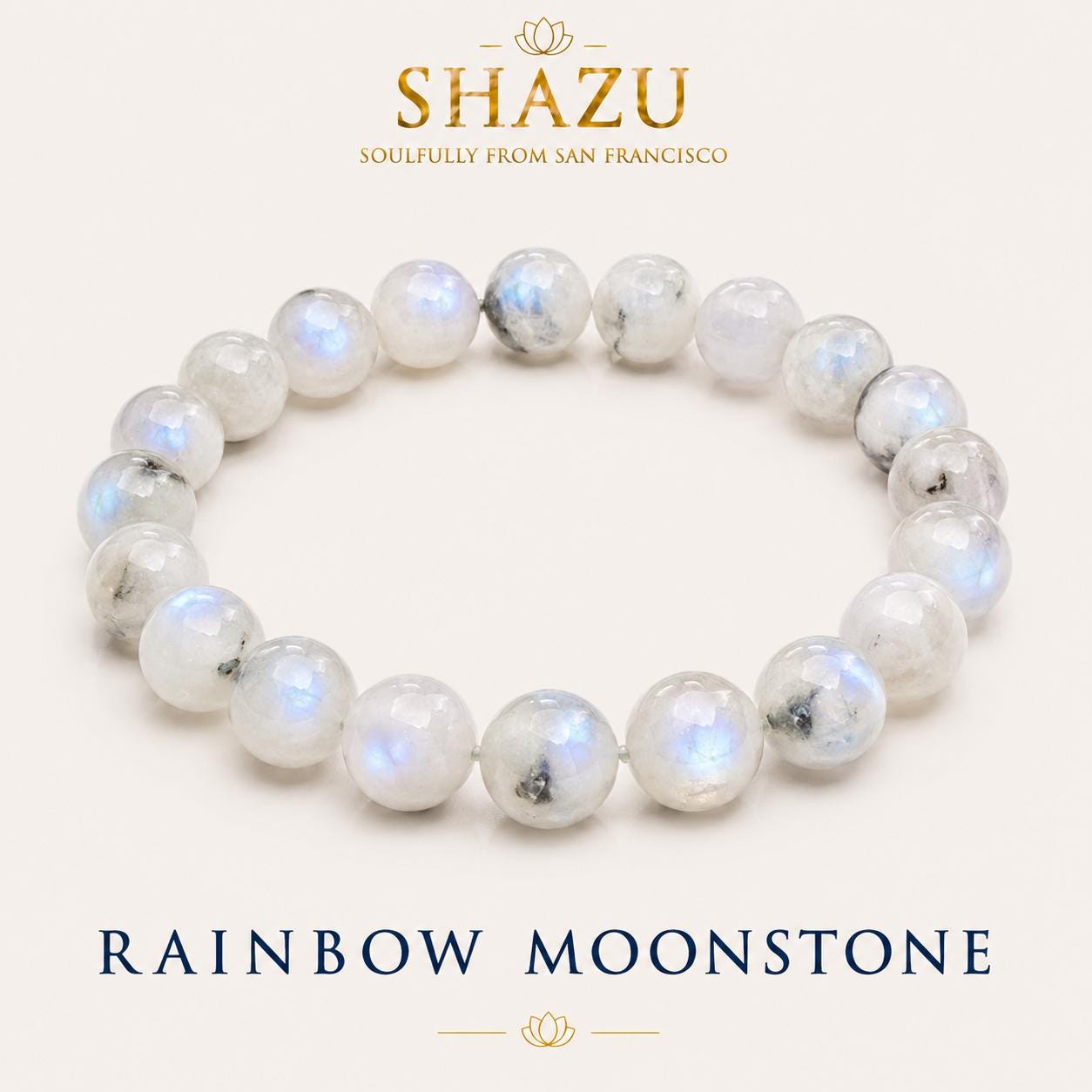 Rainbow Moonstone Bracelet — Soft Light