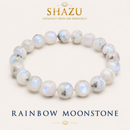 Rainbow Moonstone Bracelet — Soft Light