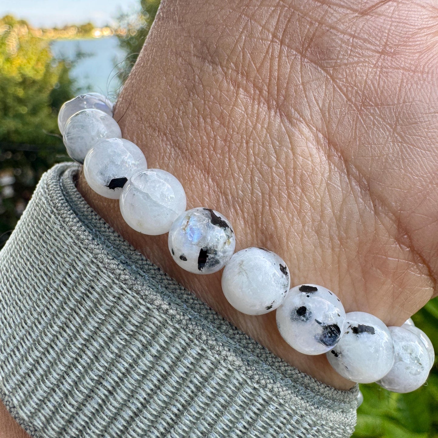 Rainbow Moonstone Bracelet — Soft Light