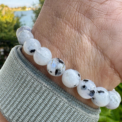 Rainbow Moonstone Bracelet — Soft Light