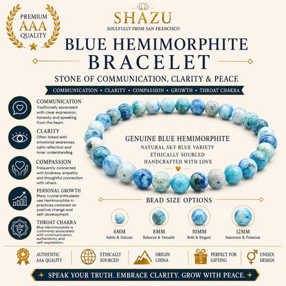 Hemimorphite Bracelet — Clear Voice