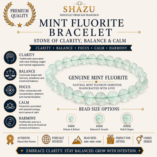 Mint Fluorite Bracelet — Focus & Clarity