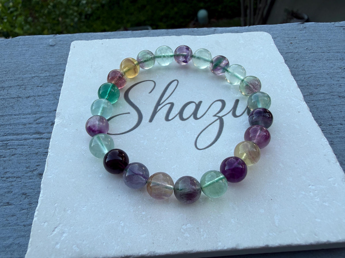 Rainbow Fluorite Bracelet — Focus & Clarity