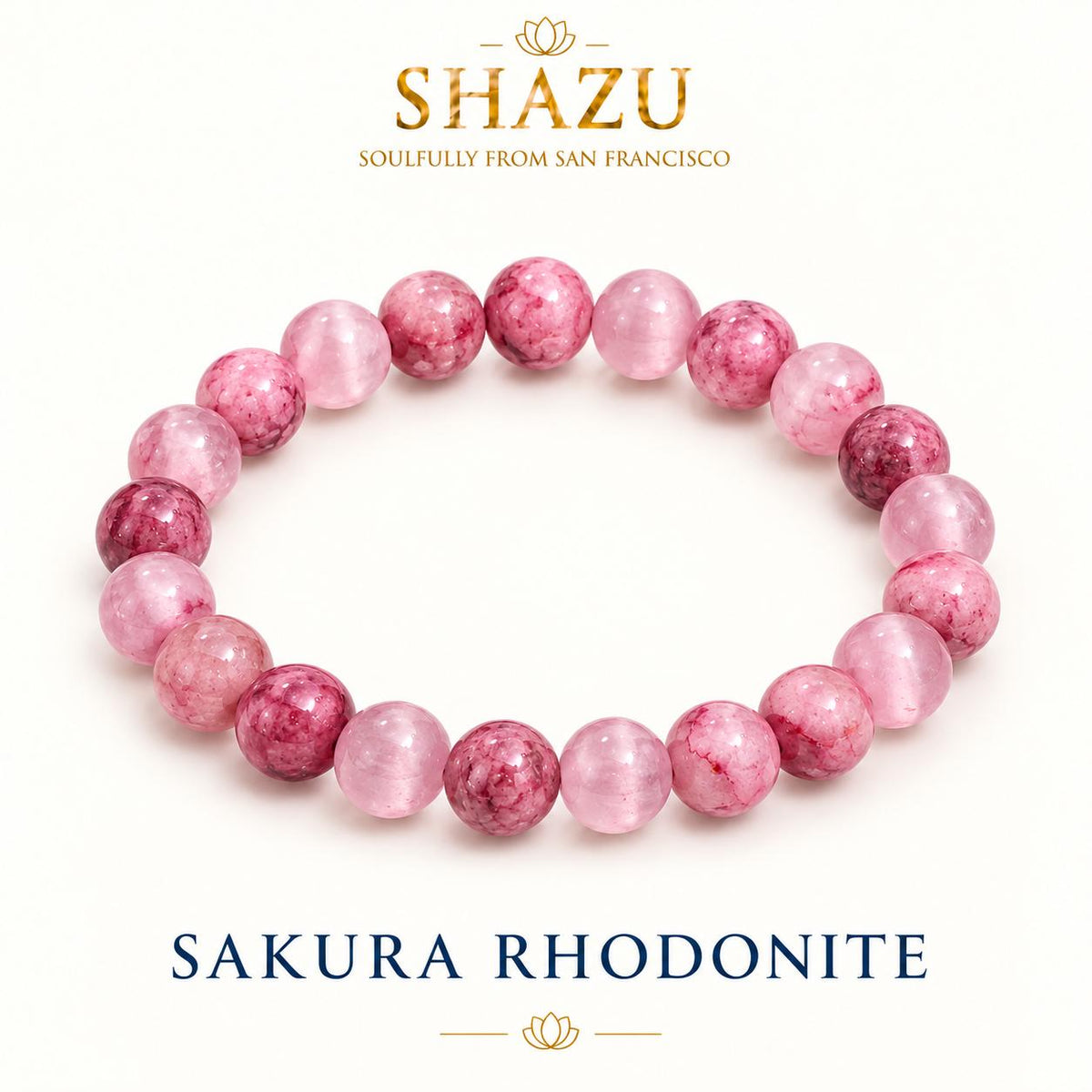 Sakura Rhodonite Bracelet — Love & Compassion
