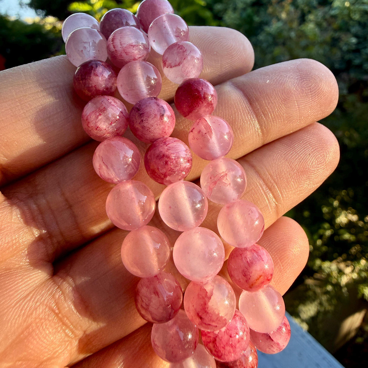 Sakura Rhodonite Bracelet — Love & Compassion
