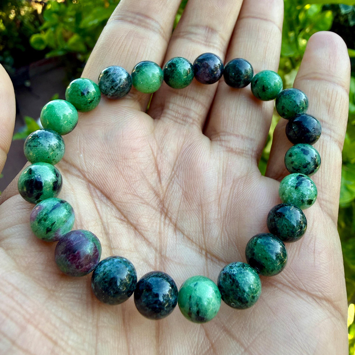 Ruby Zoisite Bracelet — Love & Courage