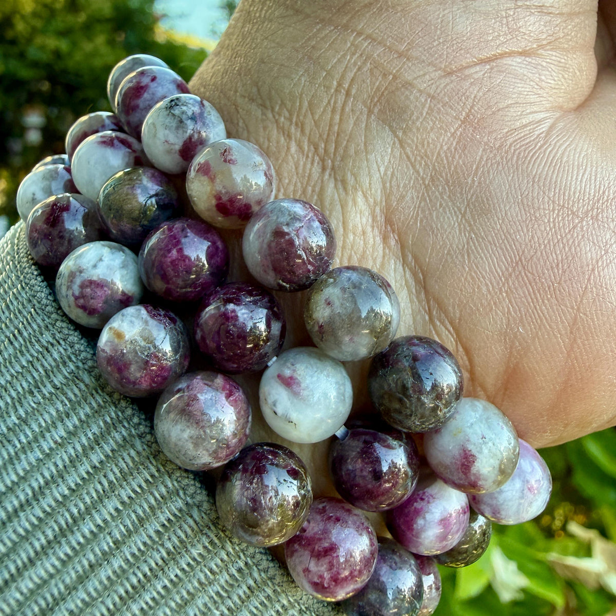 Plum Blossom Tourmaline Bracelet — Love & Compassion
