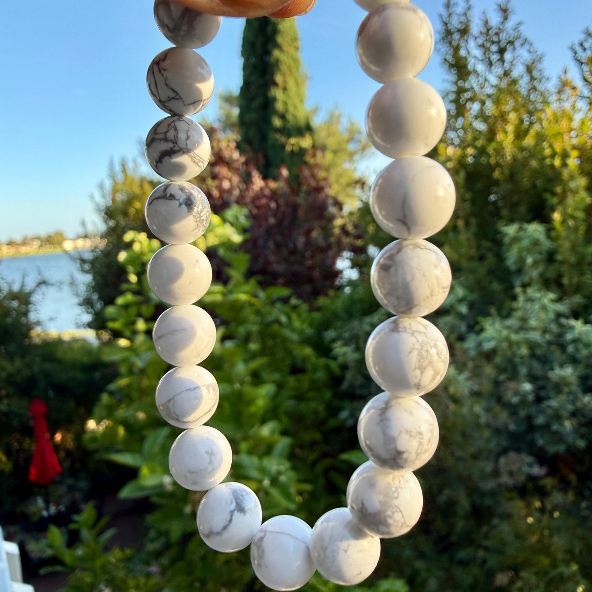 Howlite Round Bead Bracelet — Calm & Patience