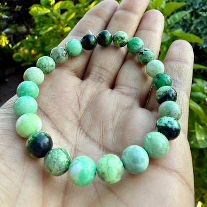 AAA Variscite Bracelet – Natural Green Variscite Stone Bracelet | Genuine Variscite Gemstone Jewelry