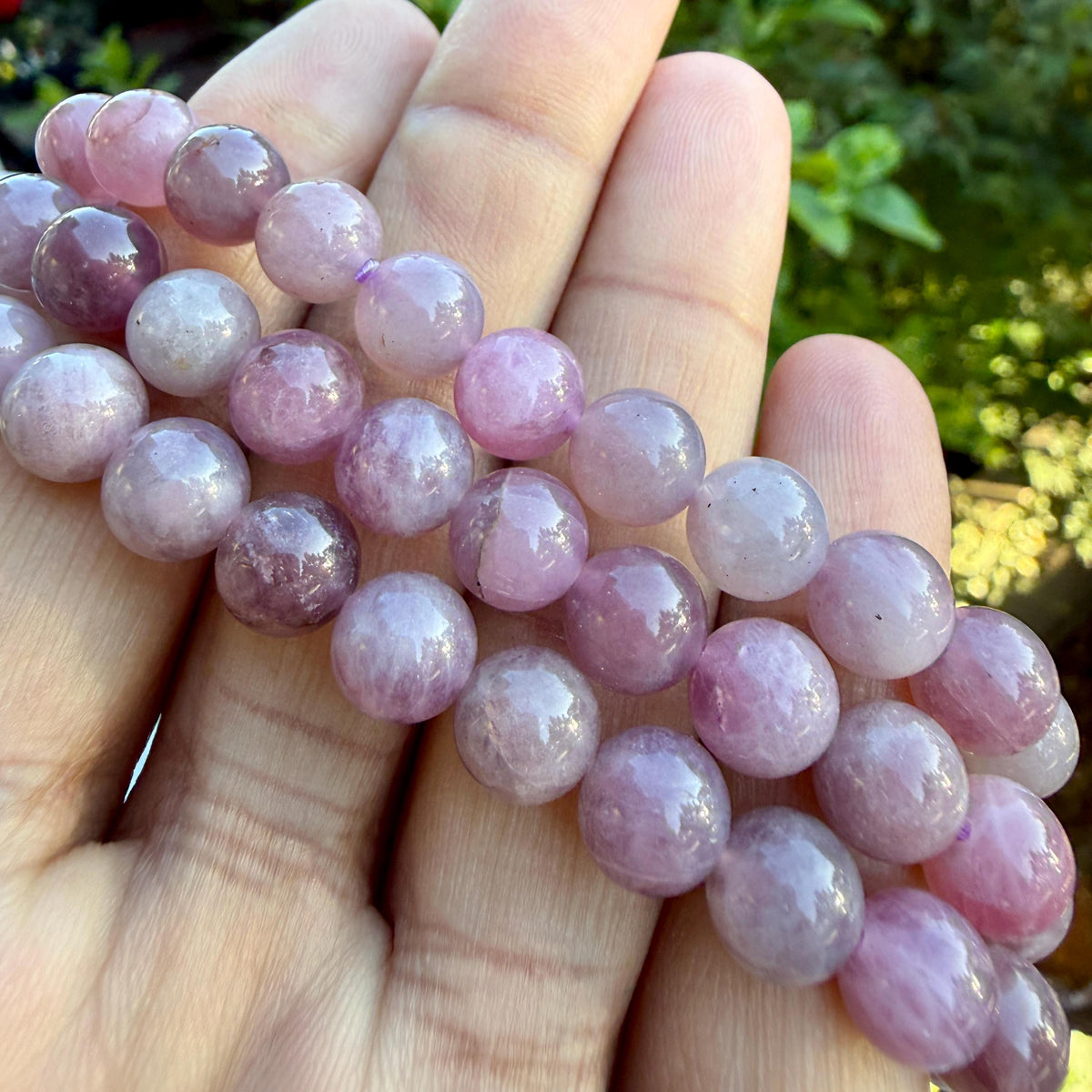 AAA Madagascar Rose Quartz Bracelet – Natural Mauve Rose Quartz Gemstone Jewelry | Lavender Rose Quartz Bracelet