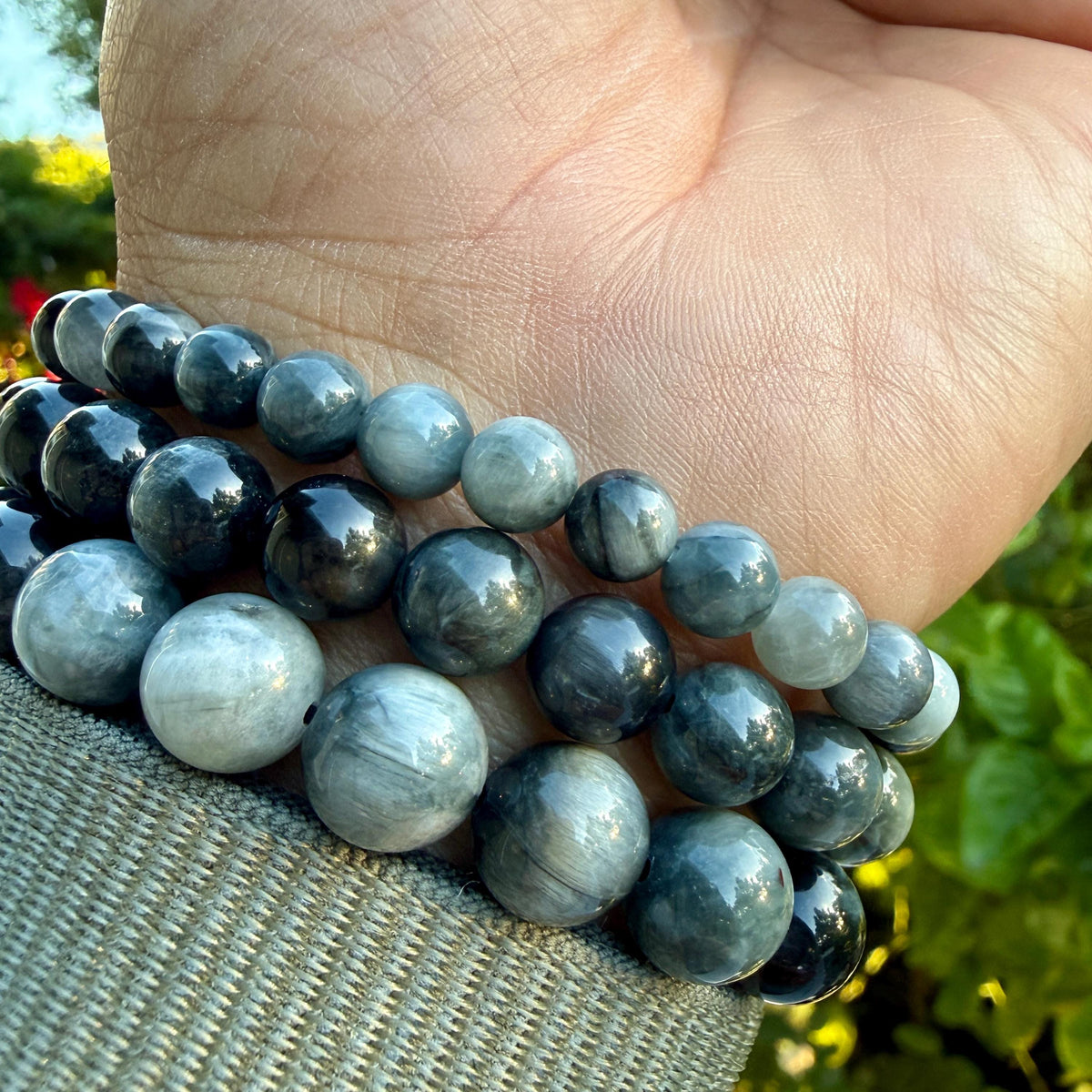 AAA Gray Chrysoberyl Cats Eye Bracelet – Natural Cat Eye Stone Bracelet | Chatoyant Chrysoberyl Gemstone Jewelry