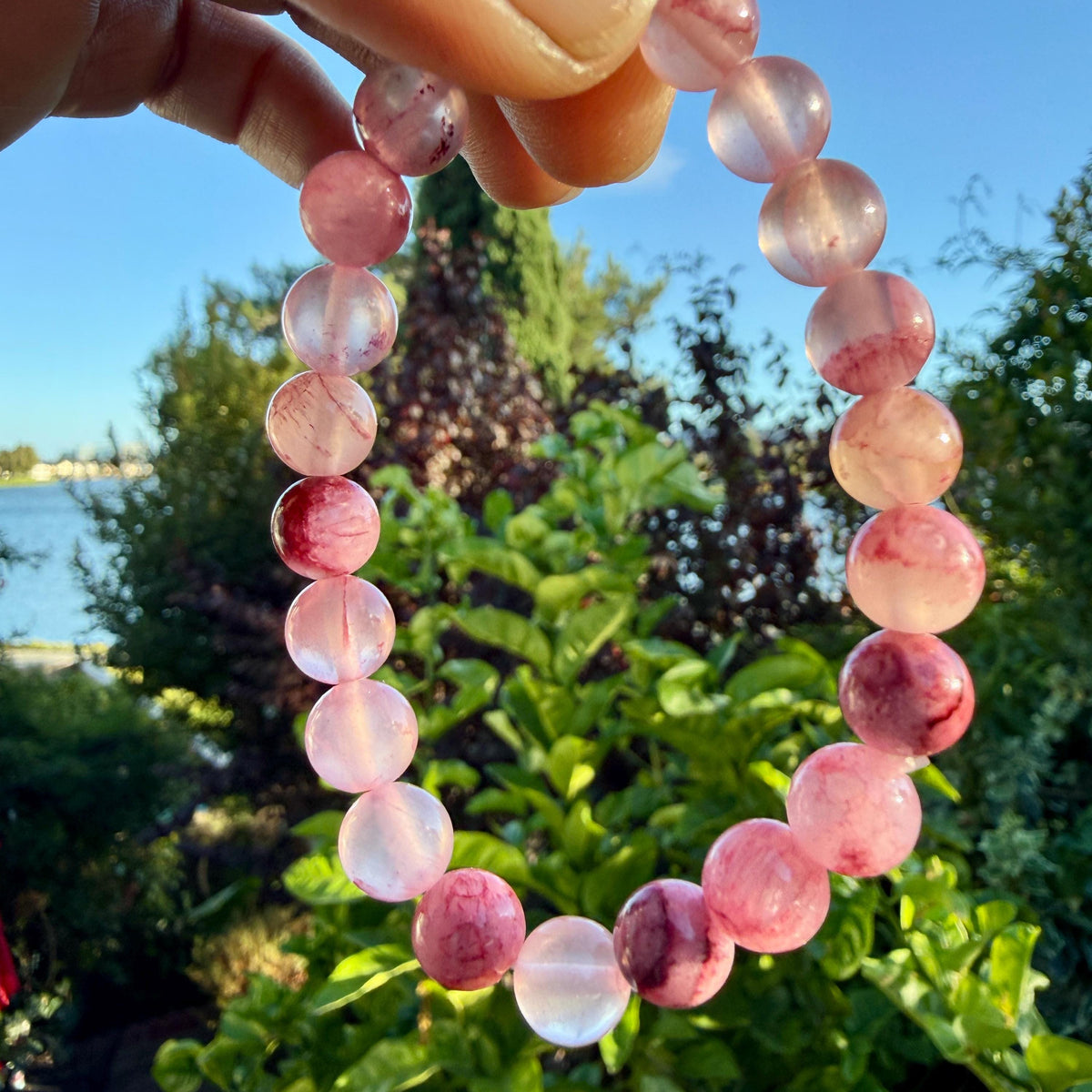 Sakura Rhodonite Bracelet — Love & Compassion