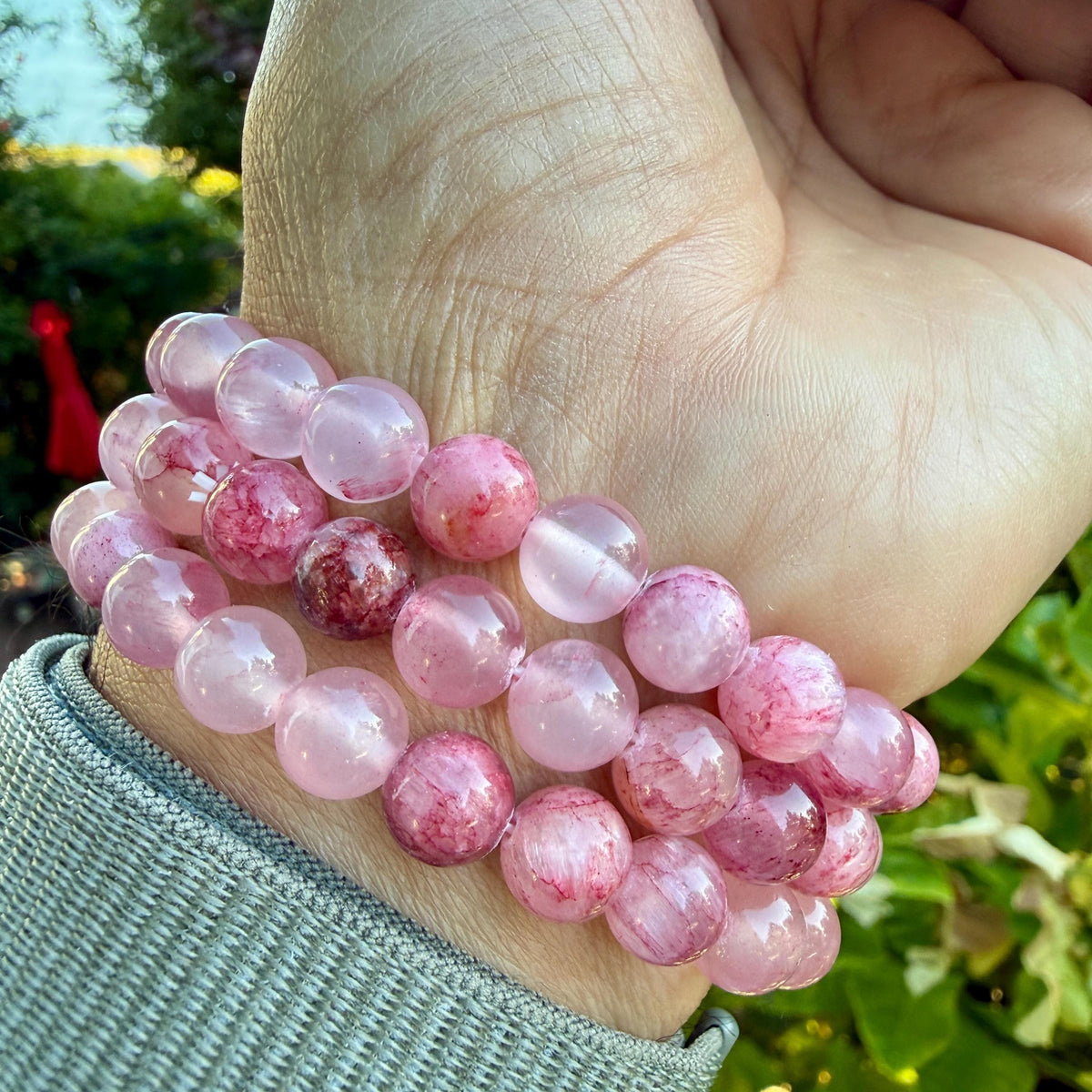 Sakura Rhodonite Bracelet — Love & Compassion