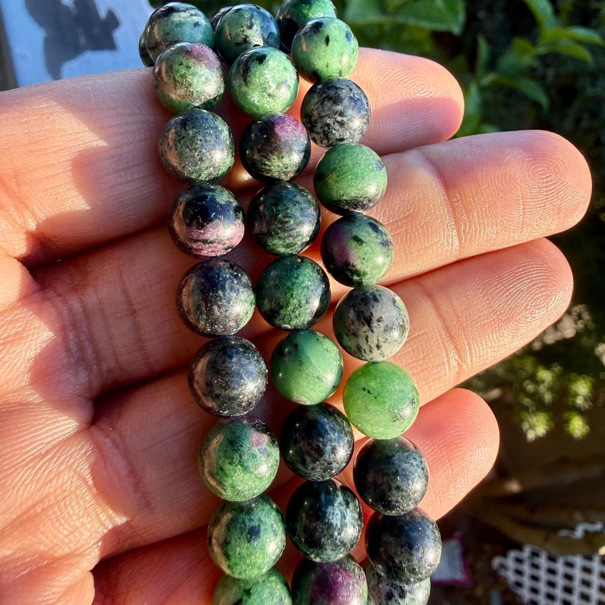 Ruby Zoisite Bracelet — Love & Courage