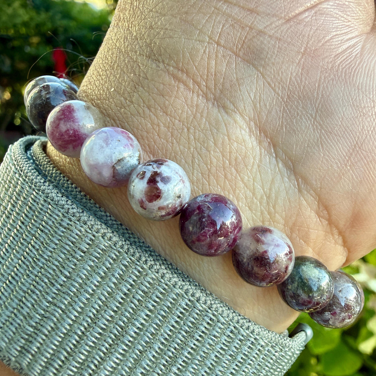 Plum Blossom Tourmaline Bracelet — Love & Compassion
