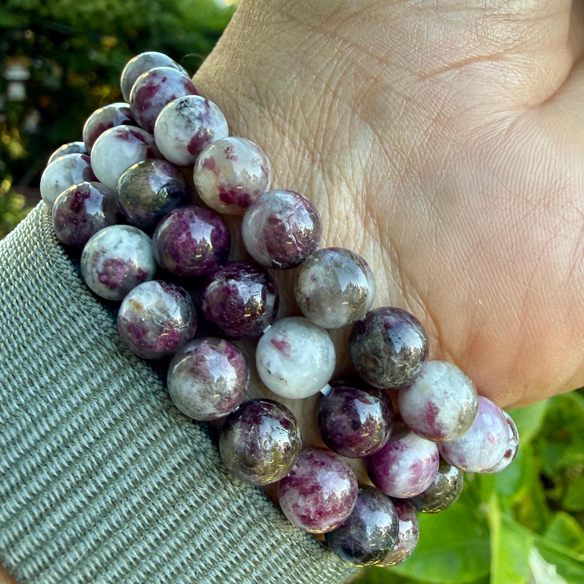 Plum Blossom Tourmaline Bracelet — Love & Compassion