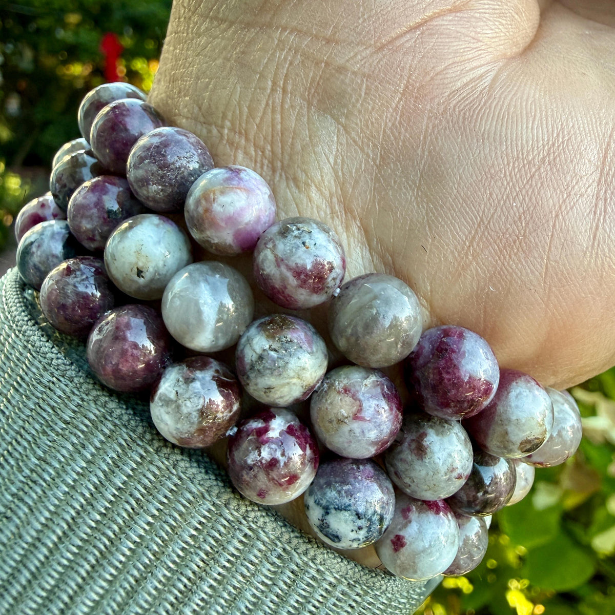 Plum Blossom Tourmaline Bracelet — Love & Compassion