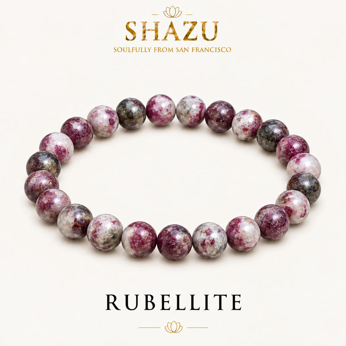 Plum Blossom Tourmaline Bracelet — Love & Compassion