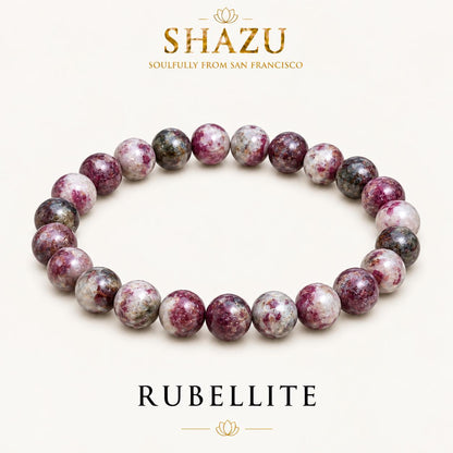 Plum Blossom Tourmaline Bracelet — Love & Compassion