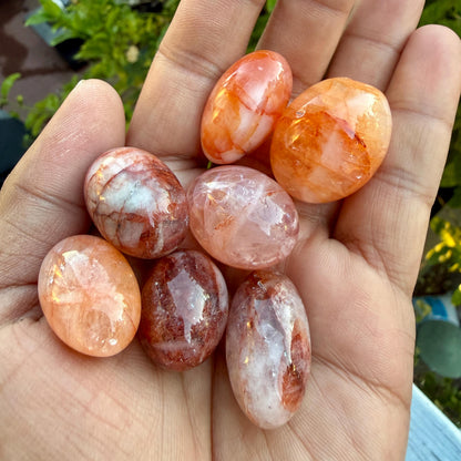 Fire Quartz Tumbled Stone — Warm Confidence