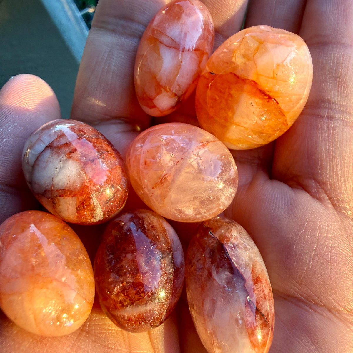 Fire Quartz Tumbled Stone — Warm Confidence