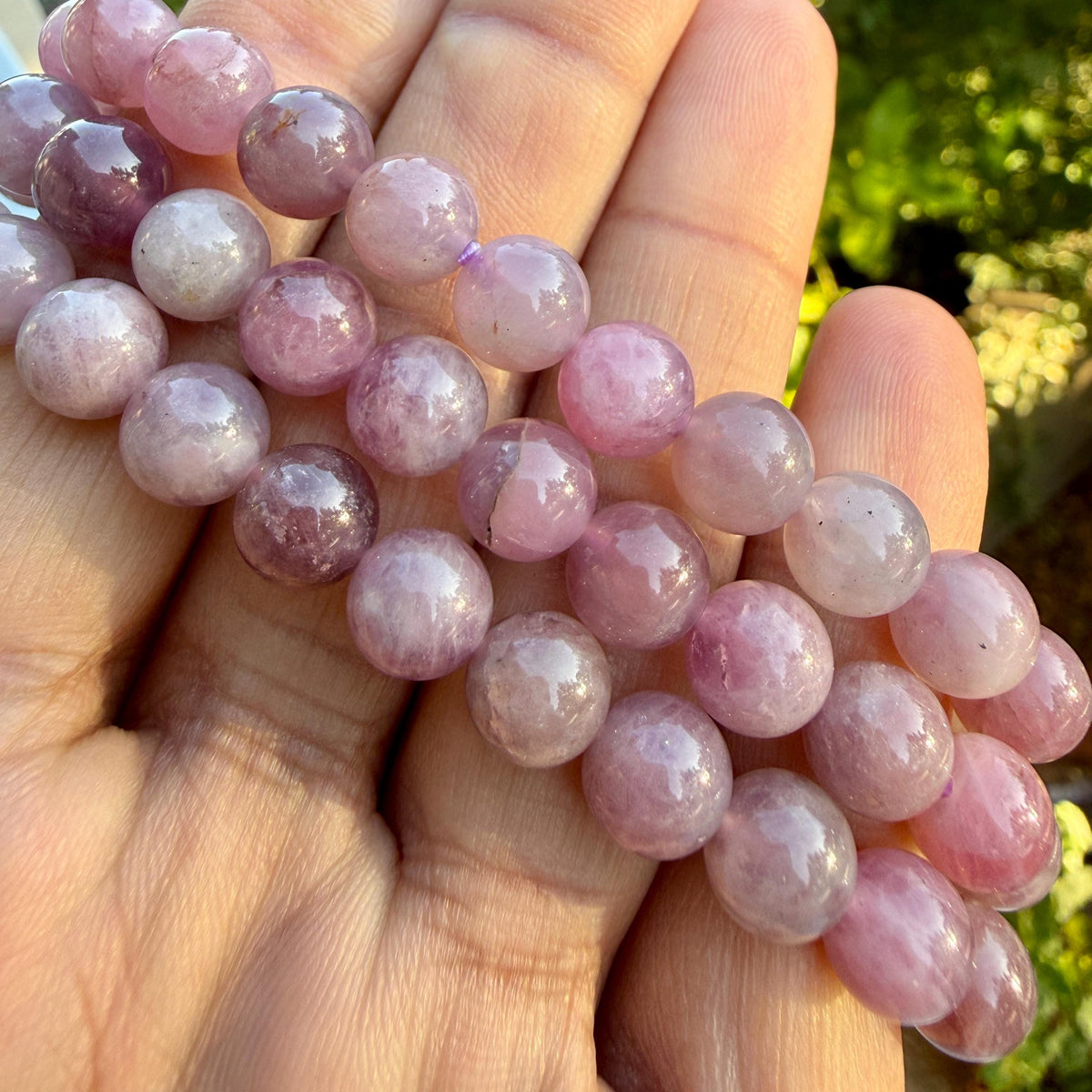 AAA Madagascar Rose Quartz Bracelet – Natural Mauve Rose Quartz Gemstone Jewelry | Lavender Rose Quartz Bracelet