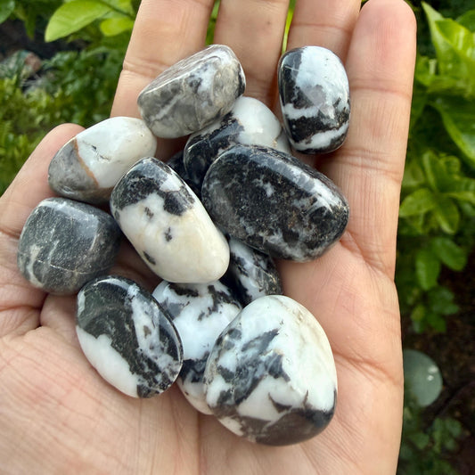 Tumbled Zebra Jasper Stone – Natural Zebra Jasper Tumble, Polished Jasper Tumble, Striped Jasper Gemstone