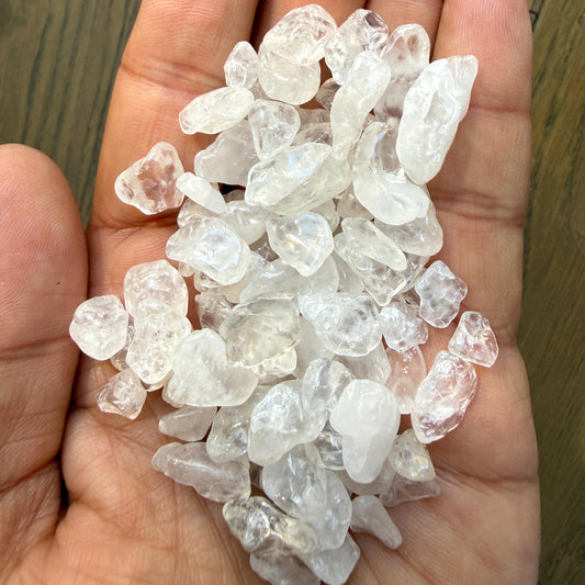 Clear Quartz Chips – Chipped Clear Quartz | Natural Clear Quartz Stone Chips | Clear Quartz Crystal Chips | Raw Clear Quartz Chips