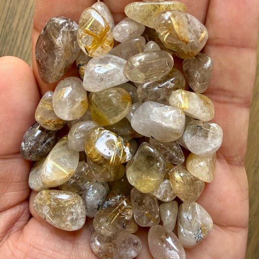 Golden Rutile Chips – Chipped Golden Rutile | Golden Rutilated Quartz Chips | Natural Rutile Quartz Chips | Raw Golden Rutile Chips