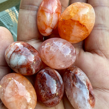 Fire Quartz Tumbled Stone — Warm Confidence