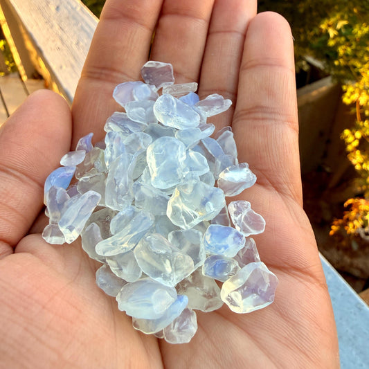 Opalite Chips – Chipped Opalite | Iridescent Opalite Glass Chips | Loose Opalite Chips | Rough Opalite Chips | Opalescent Glass Chips