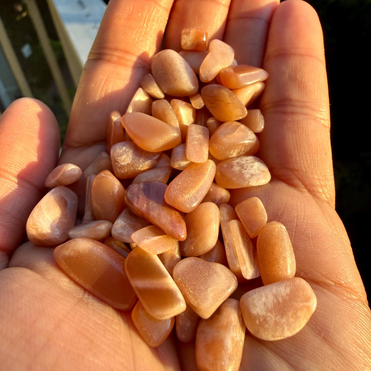 Peach Moonstone Chips – Chipped Peach Moonstone | Natural Peach Moonstone Stone Chips | Raw Peach Moonstone Chips