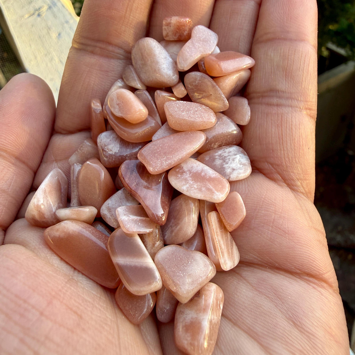 Peach Moonstone Chips – Chipped Peach Moonstone | Natural Peach Moonstone Stone Chips | Raw Peach Moonstone Chips