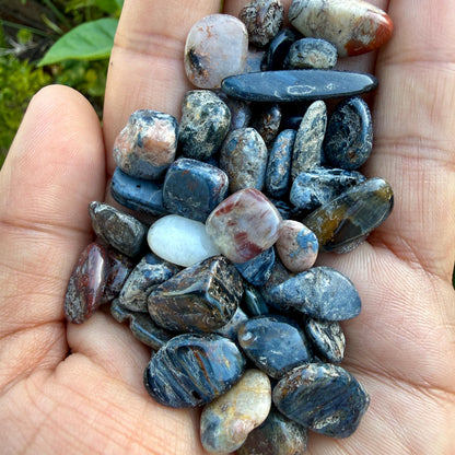 Pietersite Chips – Chipped Pietersite | Natural Pietersite Stone Chips | Blue Gold Pietersite Chips | Raw Pietersite Chips