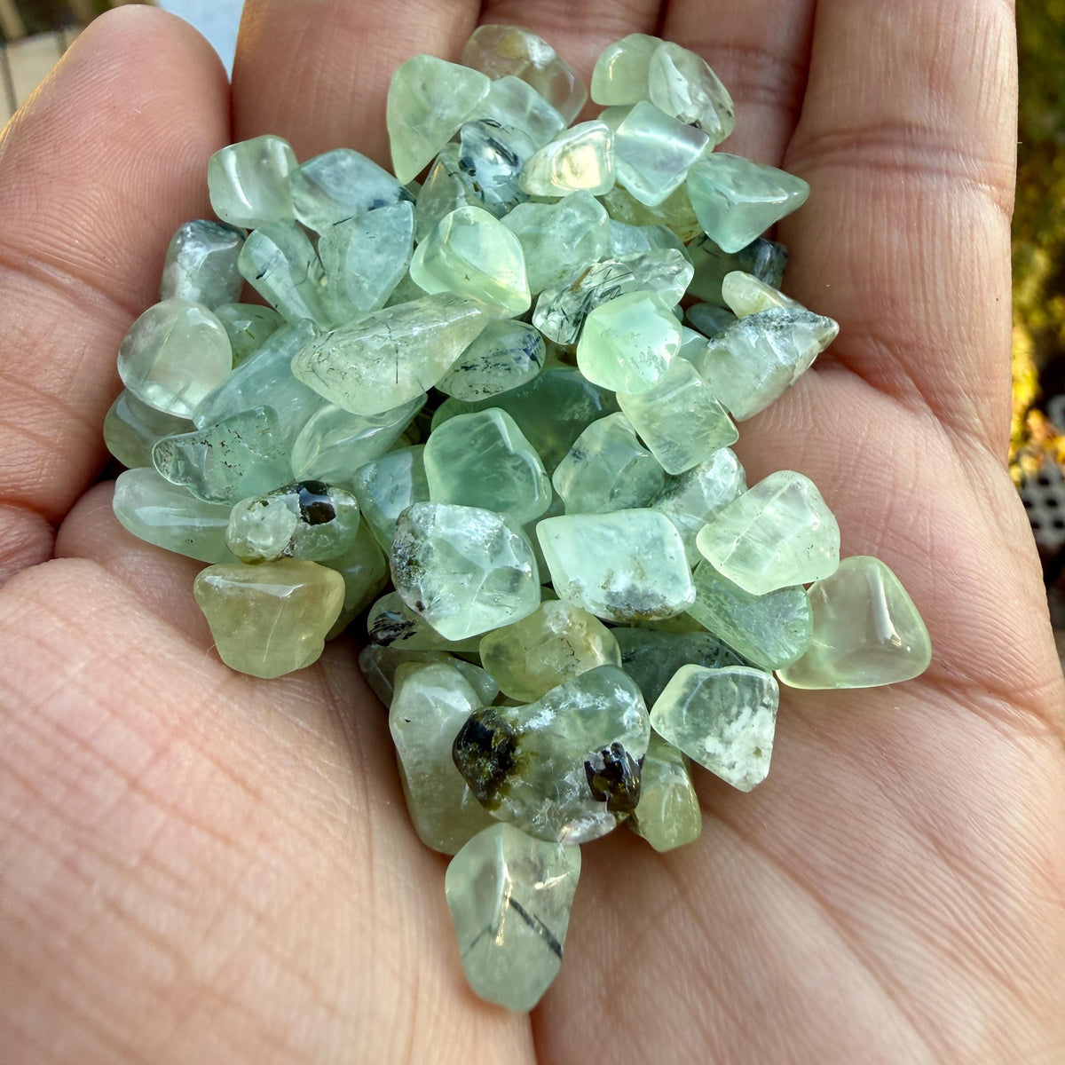 Prehnite Chips – Prehnite Crystal Chips | Chipped Prehnite | Natural Green Prehnite Stone Chips | Raw Prehnite Chips | Rough Prehnite Chips