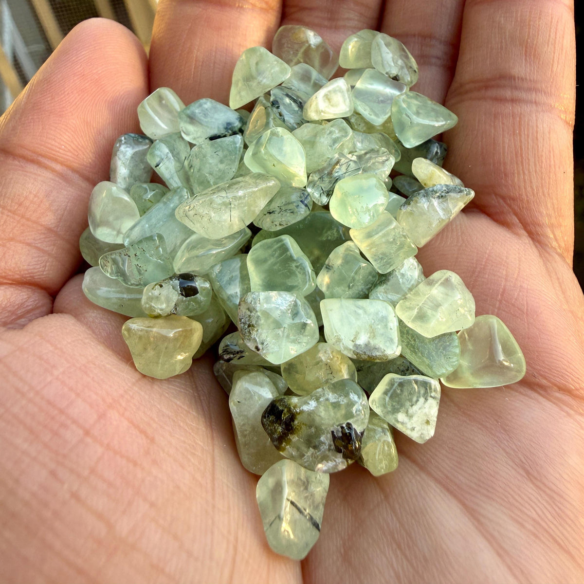 Prehnite Chips – Prehnite Crystal Chips | Chipped Prehnite | Natural Green Prehnite Stone Chips | Raw Prehnite Chips | Rough Prehnite Chips
