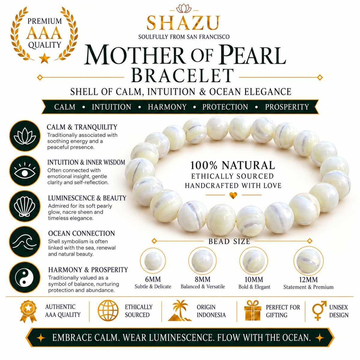 Mother of Pearl Bracelet — Gentle Glow