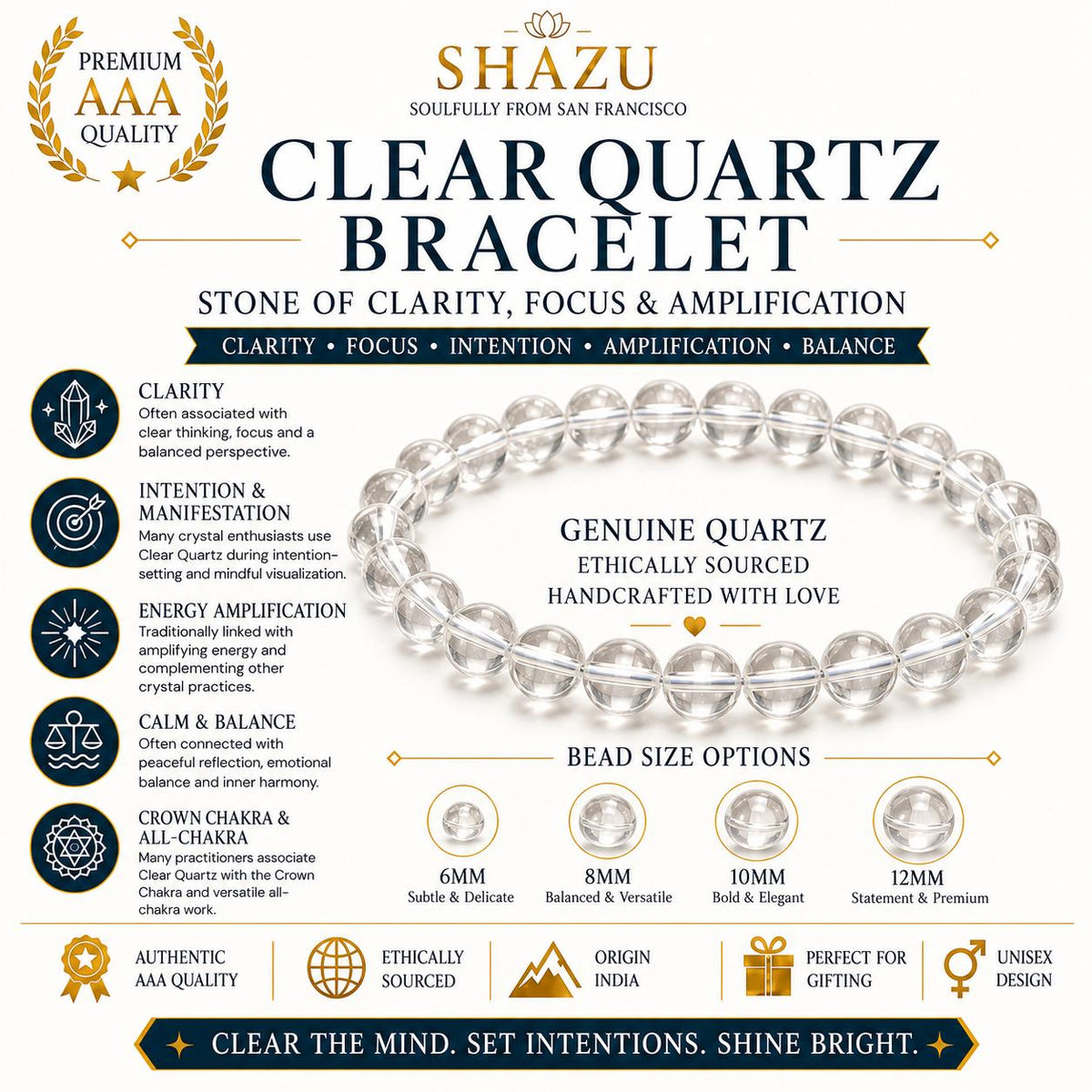 Clear Quartz Bracelet — Clarity & Light