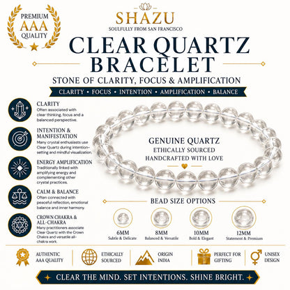 Clear Quartz Bracelet — Clarity & Light