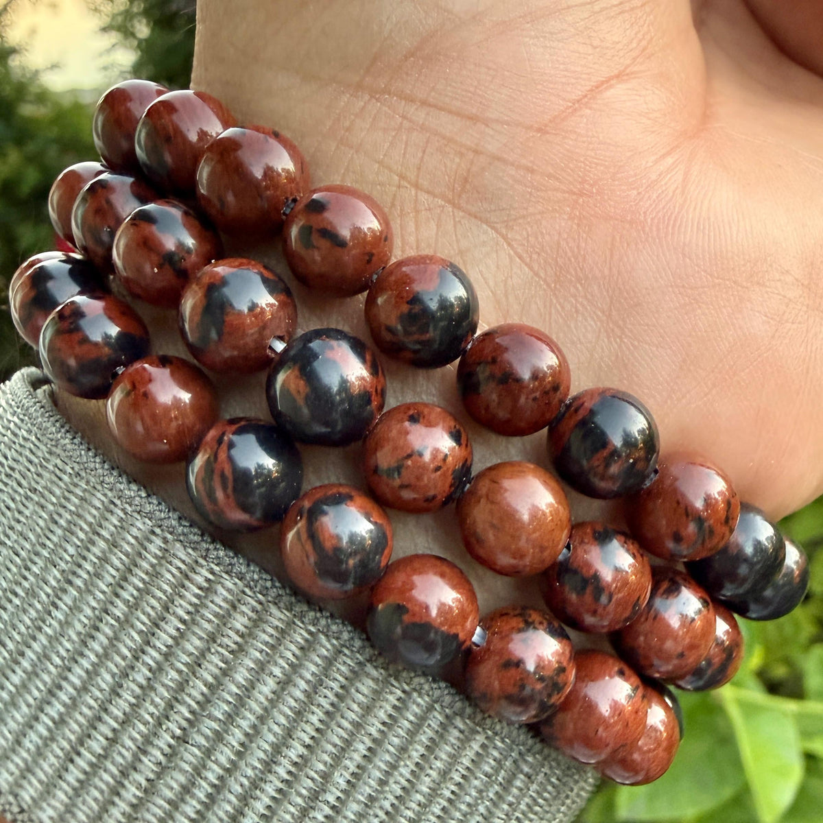 Mahogany Obsidian Bracelet — Grounding & Calm
