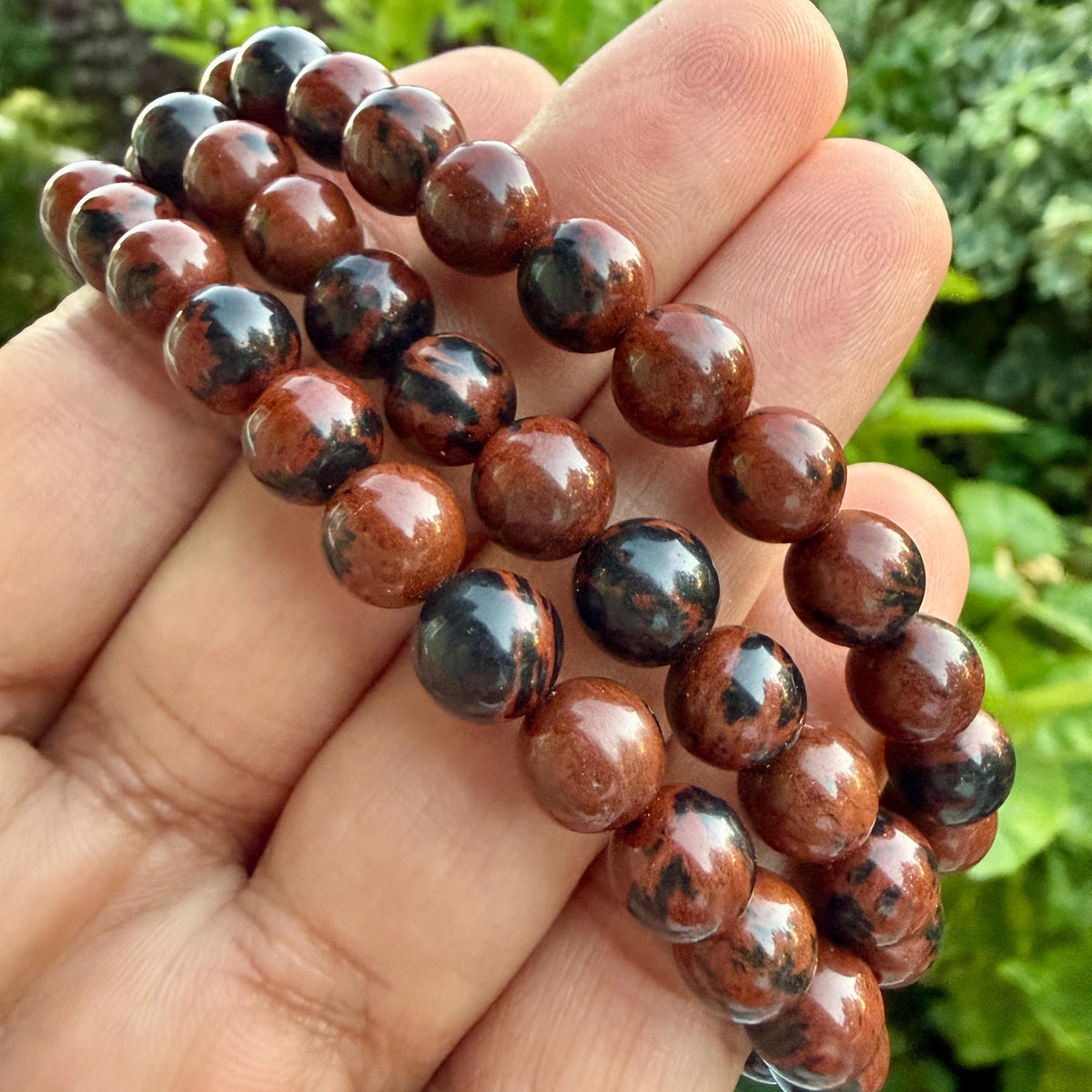 Mahogany Obsidian Bracelet — Grounding & Calm