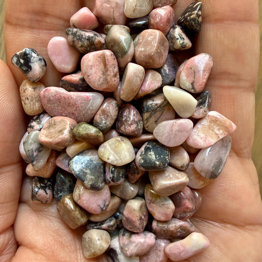 Rhodonite Chips – Chipped Rhodonite | Black Vein Rhodonite Chips | Natural Rhodonite Chips | Raw Rhodonite Chips | Rough Rhodonite Chips