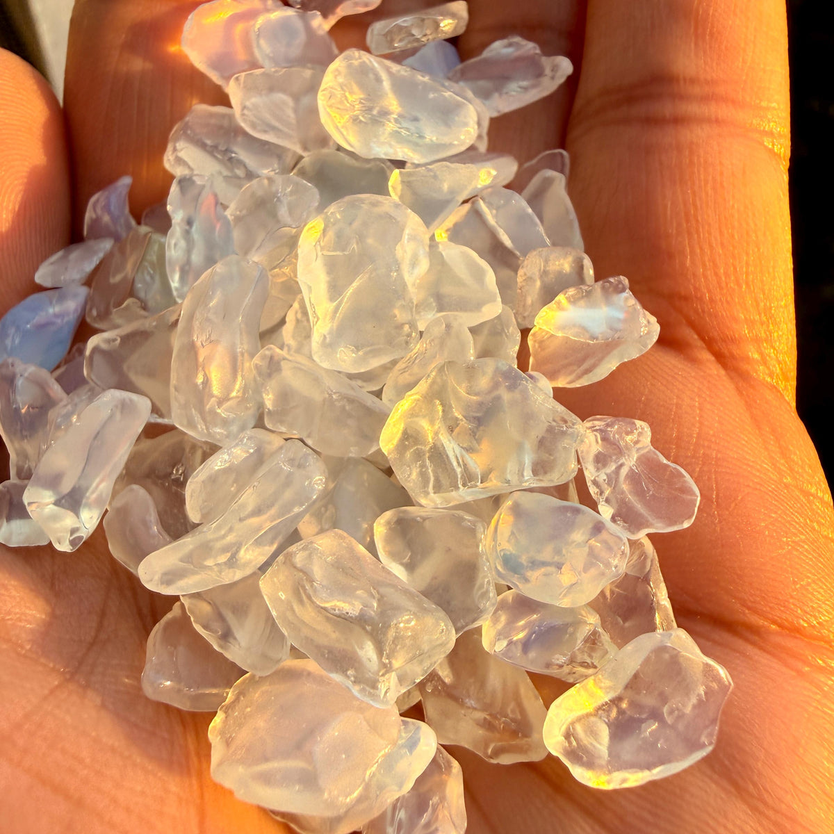 Opalite Chips – Chipped Opalite | Iridescent Opalite Glass Chips | Loose Opalite Chips | Rough Opalite Chips | Opalescent Glass Chips