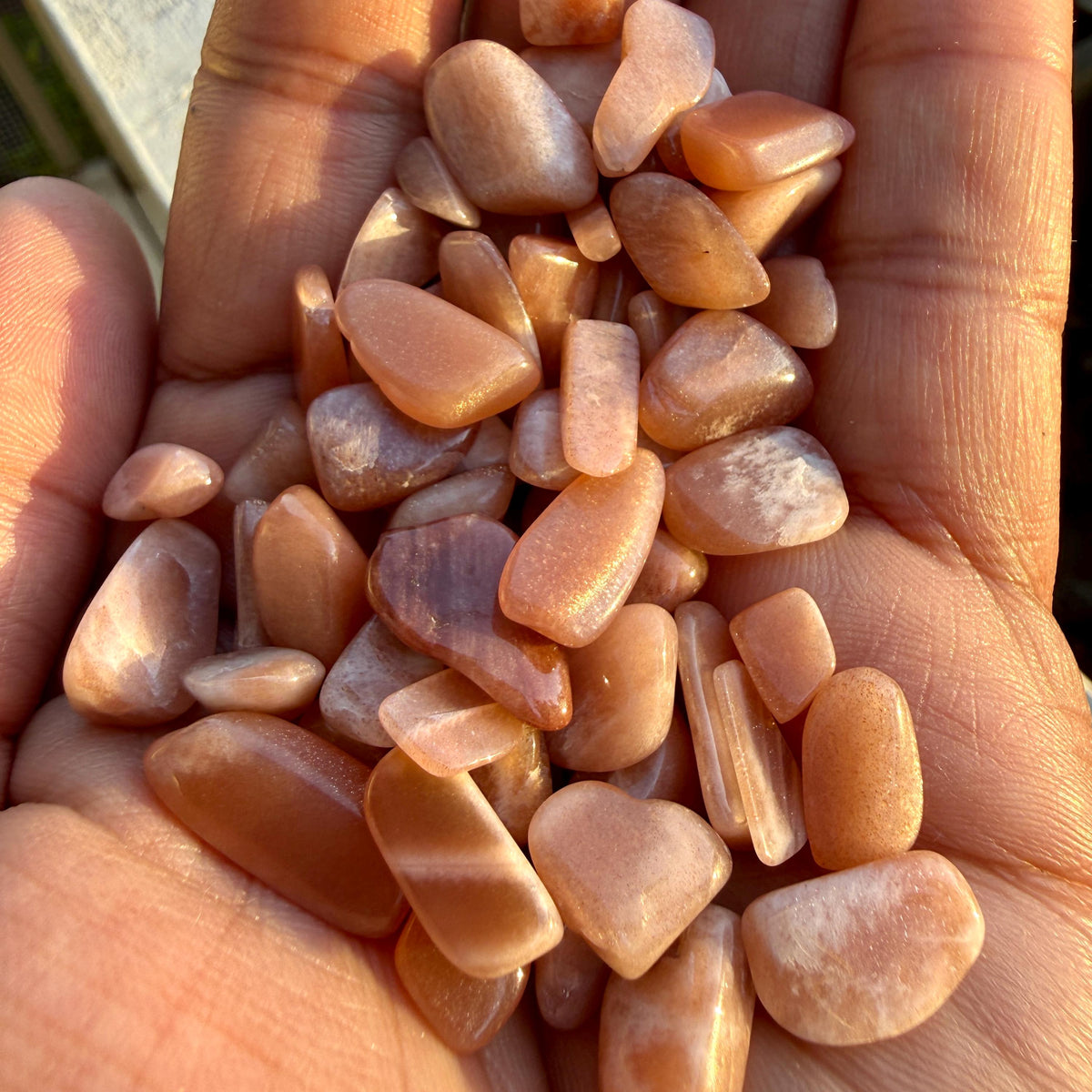 Peach Moonstone Chips – Chipped Peach Moonstone | Natural Peach Moonstone Stone Chips | Raw Peach Moonstone Chips