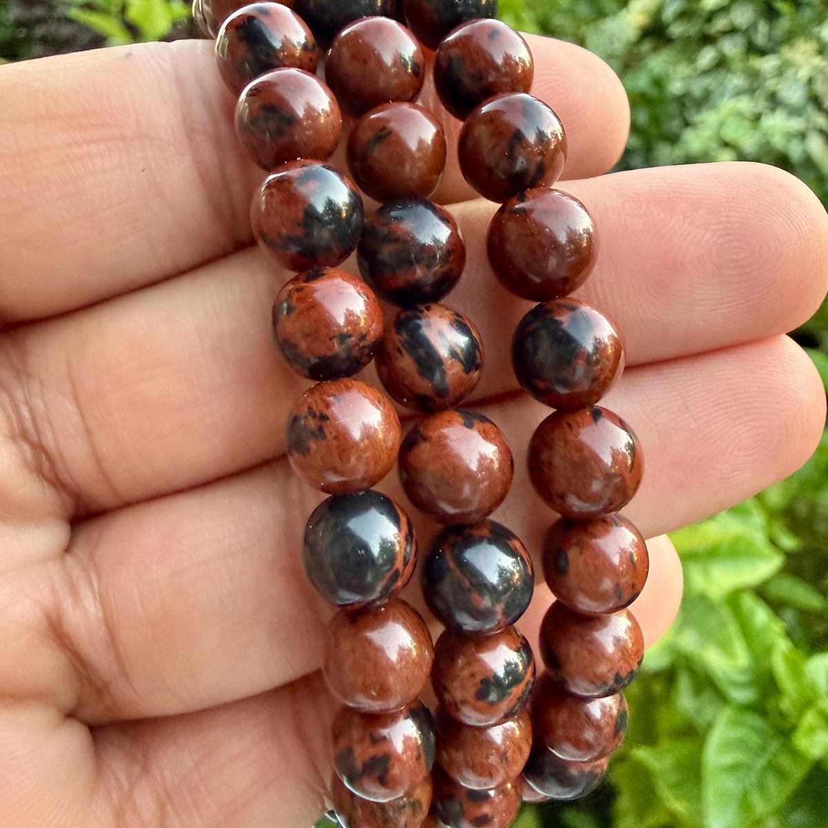 Mahogany Obsidian Bracelet — Grounding & Calm